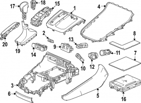Накладка шифтера КПП Honda CRV 23-26 с индикатором, царапины