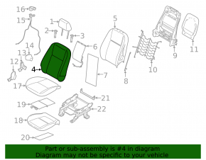 Пассажирское сидение Ford Transit Connect MK2 13-18 без airbag, серое