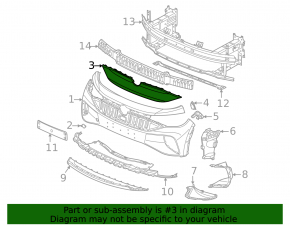 Ornamente centrale bară față pentru Volkswagen ID.4 21-22 gri
