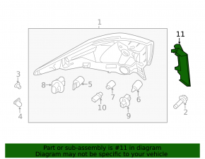 Накладка фонаря задняя левая Nissan Pathfinder 13-16