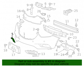 Capacul carligului de tractare al bara fata Buick Encore 17-19