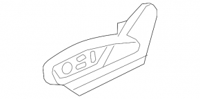 Накладка боковая водительского сидения левая Audi Q7 16-19 черная, под массаж, надломано крепление