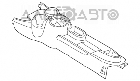 Консоль центральная подстаканники Mini Cooper F56 3d 14-19 черн