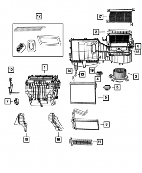 Испаритель Chrysler 200 11-14