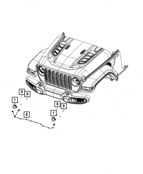 Противотуманная фара птф левая Jeep Gladiator 20-24