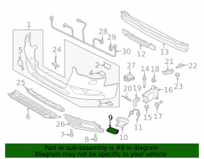 Заглушка форсунки омывателя фары левая Audi A4 B8 13-16