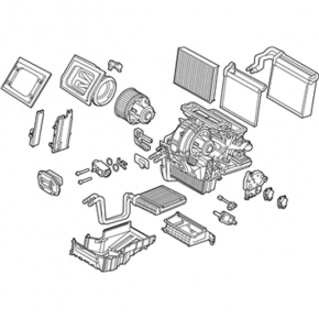 Печка в сборе Ford Focus mk3 15-18 manual