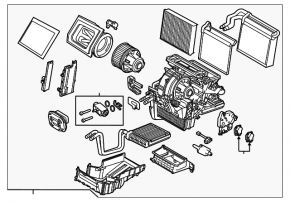 Печка в сборе Ford Focus mk3 15-18 manual