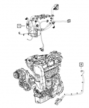 Проводка двигателя Fiat 500 13-13