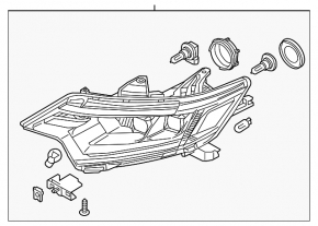 Фара передняя левая Mitsubishi Outlander 17-21