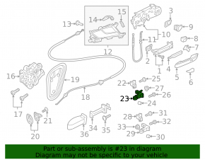 Петля двери нижняя передняя правая Audi A5 F5 18-25 2 части