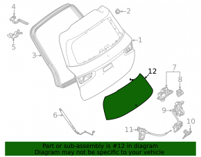 Стекло двери багажника Mercedes W167 GLE 350 450 20-26 тонировка