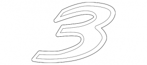Эмблема 3 двери багажника Mazda3 MPS 09-13