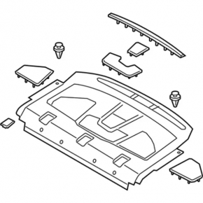 Полка задняя Ford Fusion mk5 13-16 тип 1 бежевая