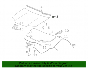 Отбойник капота левый Chevrolet Equinox 10-17