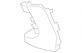 Capacul de protecție a bara din față cu crom stânga Lexus RX350 RX450h 13-15 restilizat