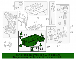 Поддон масляный Buick Encore 13-21 1.4T LUV под подогрев масла
