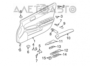 Обшивка двери карточка передняя левая Mitsubishi Galant 04-06