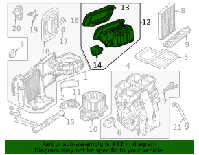 Корпус печки верхняя часть Mercedes A-class V177 19-22 без актуатора