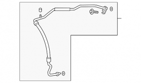 Трубка кондиционера печка-конденсер Mazda 3 19-23 2.5 R134a