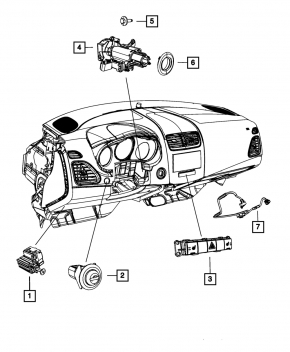 Кнопки управления подогревом сидений Jeep Compass 11-16