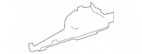Защита днища задняя правая Mercedes W166 ML/GLE 12-19