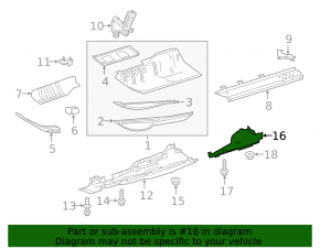 Защита днища задняя правая Mercedes W166 ML/GLE 12-19