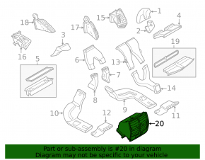 Воздуховод центральной консоли Ford Escape MK3 13-19 царапины