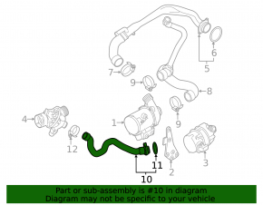Țeavă de răcire de la pompa de evacuare BMW 4 F32/33/36 14-16 3.0