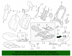 Comandă scaun șofer Toyota Camry v70 18-20 cu butoane gri închis