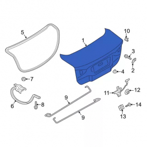 Крышка багажника Ford Fusion mk5 13-20