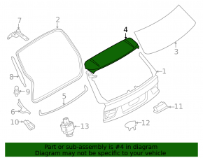 Спойлер двери багажника BMW X5 F15 14-18