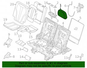 Подголовник 3 ряда левый BMW X7 G07 19-22 кожа Vernasca, Schwarz