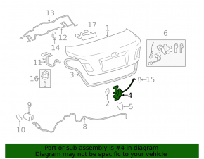 Замок крышки багажника Toyota Camry v40