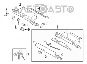 Перчаточный ящик, бардачок Subaru Outback 10-14 черн