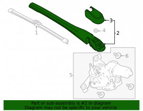 Braț ștergător spate pentru Honda Civic XI FE/FL 22-26 5p
