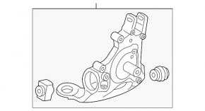 Цапфа со ступицей задняя левая Audi A4 B8 08-16 FWD