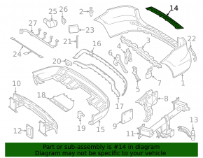 Накладка заднего бампера Mercedes W166 ML 12-15 хром