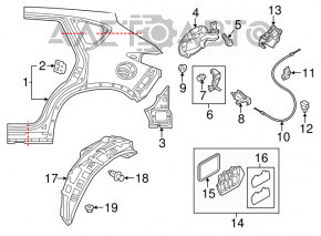 Трос замка лючка бензобака Mazda CX-5 17-24