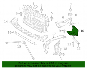 Воздуховод дополнительного радиатора BMW X1 F48 16-19 B46
