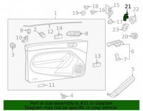 Управление стеклоподъемником передним правым VW Beetle 12-19 черное с хромом, с накладкой