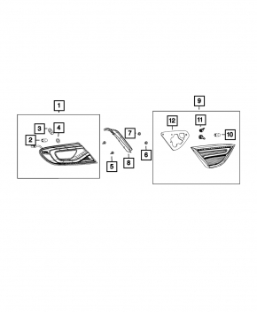 Фонарь внешний крыло левый Chrysler 200 15-17