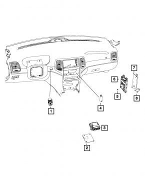 Body control module Dodge Durango 14-14