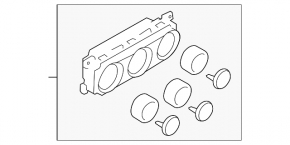 Управление климат-контролем Subaru Forester 16-18 SJ manual слом креп