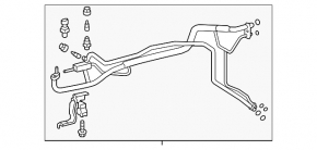 Трубка кондиционера компрессор-печка вторая Toyota Sienna 17-20 3.5