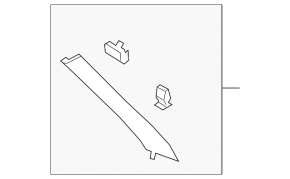 Накладка передней стойки верхняя правая Porsche Cayenne 19-23 черная под пищалку