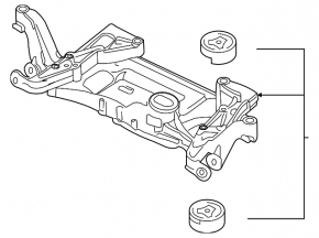 Подрамник передний VW CC 08-17