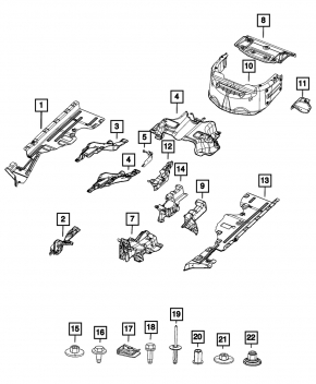 Защита днища правая Jeep Grand Cherokee WL 21-26 long