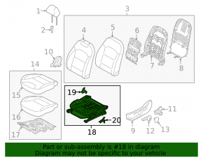 Șlițe mecanice pentru scaunul șoferului Kia Niro 17-22 HEV, PHEV, fără cadru