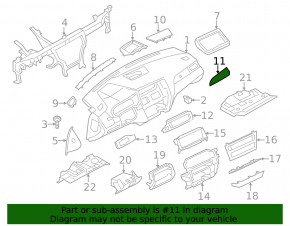 Ornamente panou față dreapta BMW X3 F25 11-17, gri